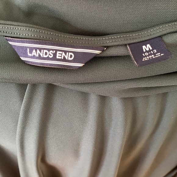 Lands' End Swing Skirt Dress Size Medium Dark Green - Picture 11 of 12